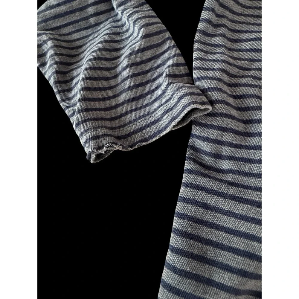 Vintage 90's Banana Republic Pullover‎ Sweater Medium Striped Distressed Cotton